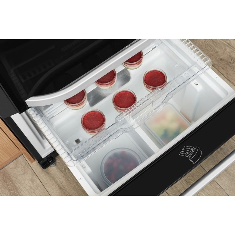 Refurbished Hotpoint FFU4DK1 Freestanding 399 Litre 60/40 Frost Free Fridge Freezer Black