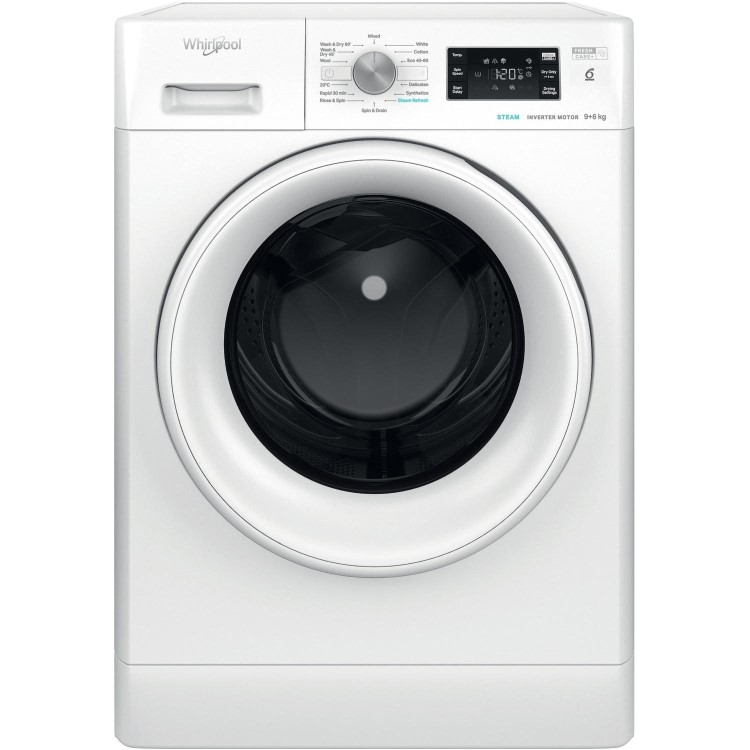 Whirlpool 6th sense 9kg Wash 6kg Dry 1400rpm Washer Dryer - White