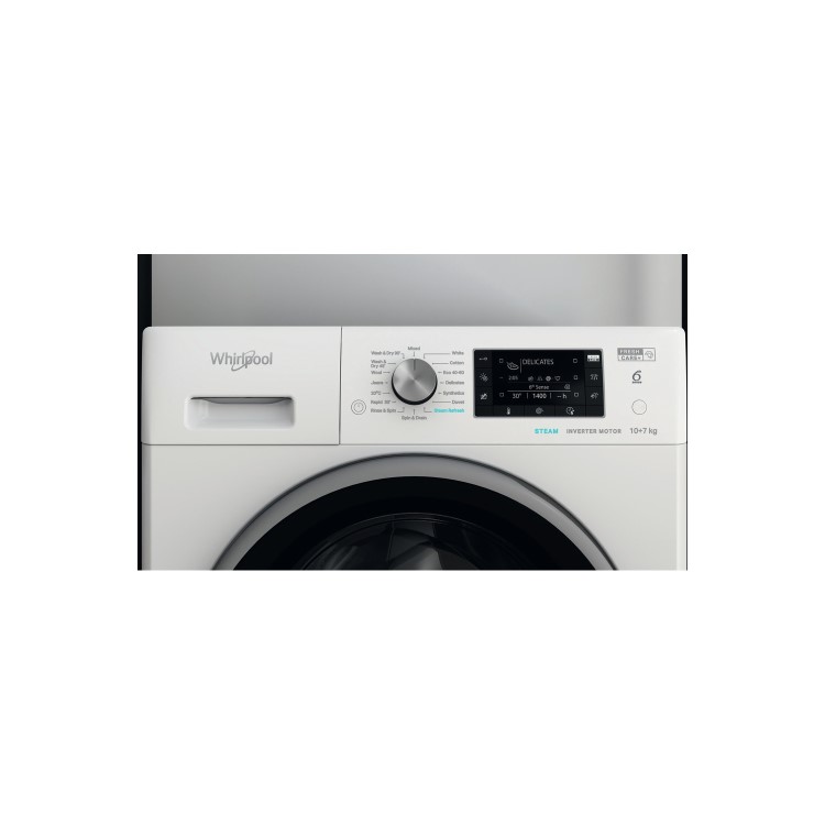 Whirlpool 6th sense 10kg Wash 7kg Dry 1400rpm Washer Dryer - White