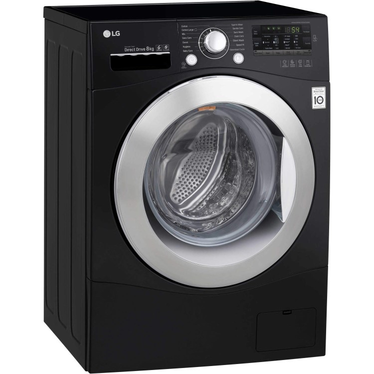 LG FH2A8TDN8 Direct Drive 8kg 1200rpm Freestanding Washing Machine Black