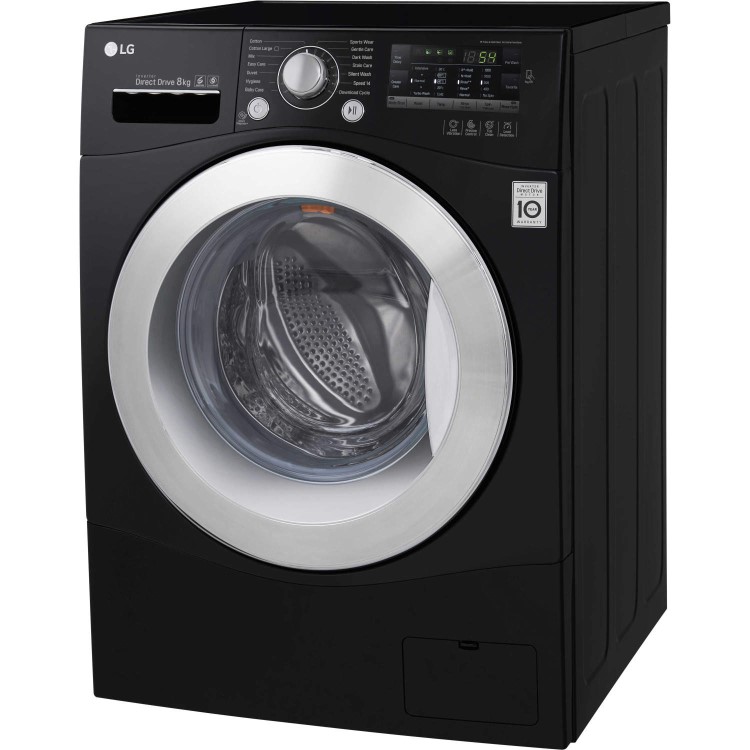 LG FH2A8TDN8 Direct Drive 8kg 1200rpm Freestanding Washing Machine Black