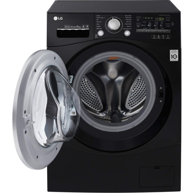 LG FH2A8TDN8 Direct Drive 8kg 1200rpm Freestanding Washing Machine Black