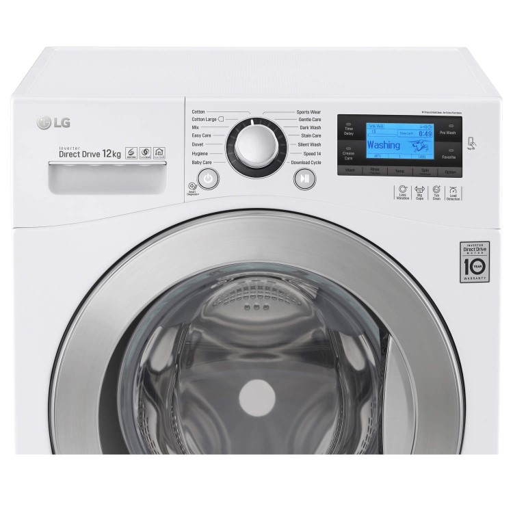 LG FH495BDN2 Direct Drive 12kg  1400rpm Freestanding Washing Machine White