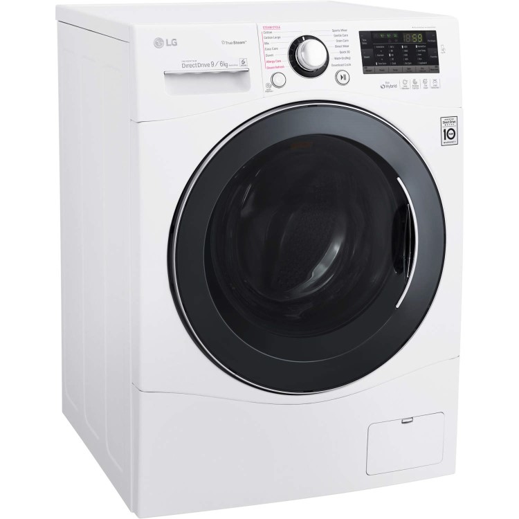 LG FH4A8FDH2N Freestanding Washer Dryer White 9kg Wash 6kg Dry 1400rpm