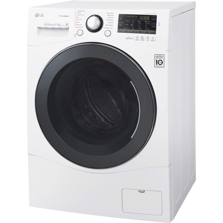 LG FH4A8FDH2N Freestanding Washer Dryer White 9kg Wash 6kg Dry 1400rpm