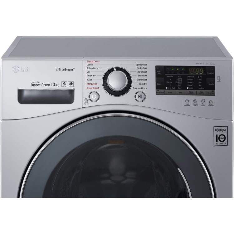 LG FH4A8JDS4 Direct Drive 10kg 1400rpm Freestanding Washing Machine Silver