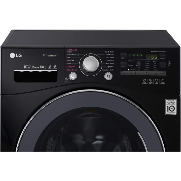 LG FH4A8JDS8 10kg 1400rpm Freestanding Washing Machine Black