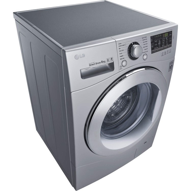 LG FH4A8TDN4 Direct Drive 8kg 1400rpm Freestanding Washing Machine Silver
