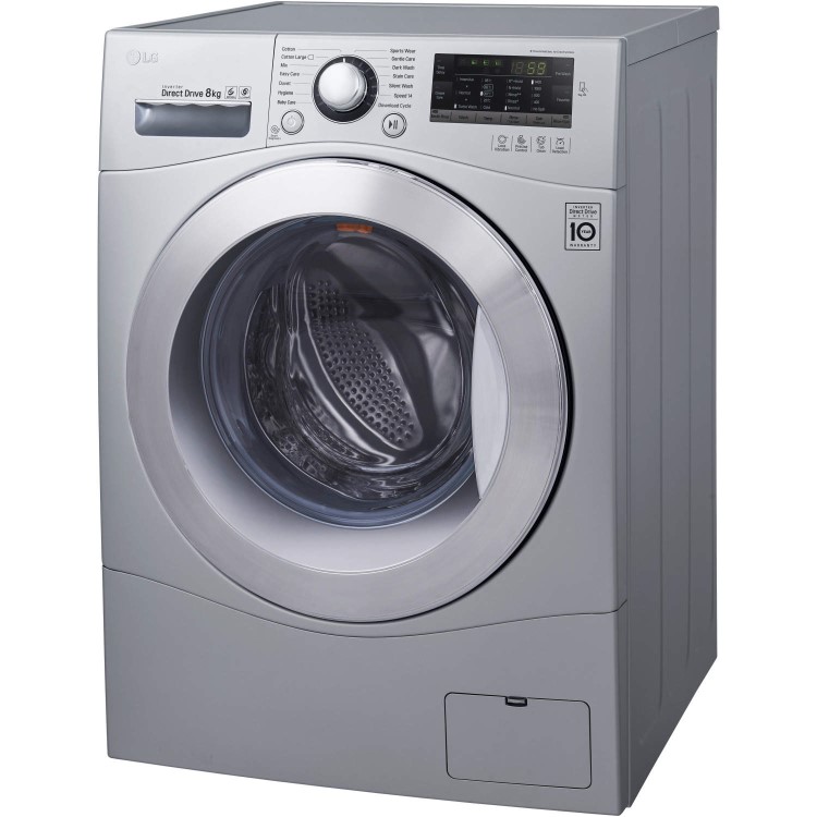 LG FH4A8TDN4 Direct Drive 8kg 1400rpm Freestanding Washing Machine Silver