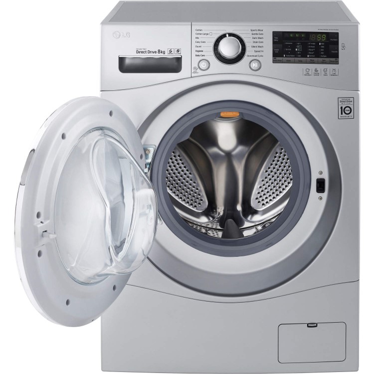 LG FH4A8TDN4 Direct Drive 8kg 1400rpm Freestanding Washing Machine Silver