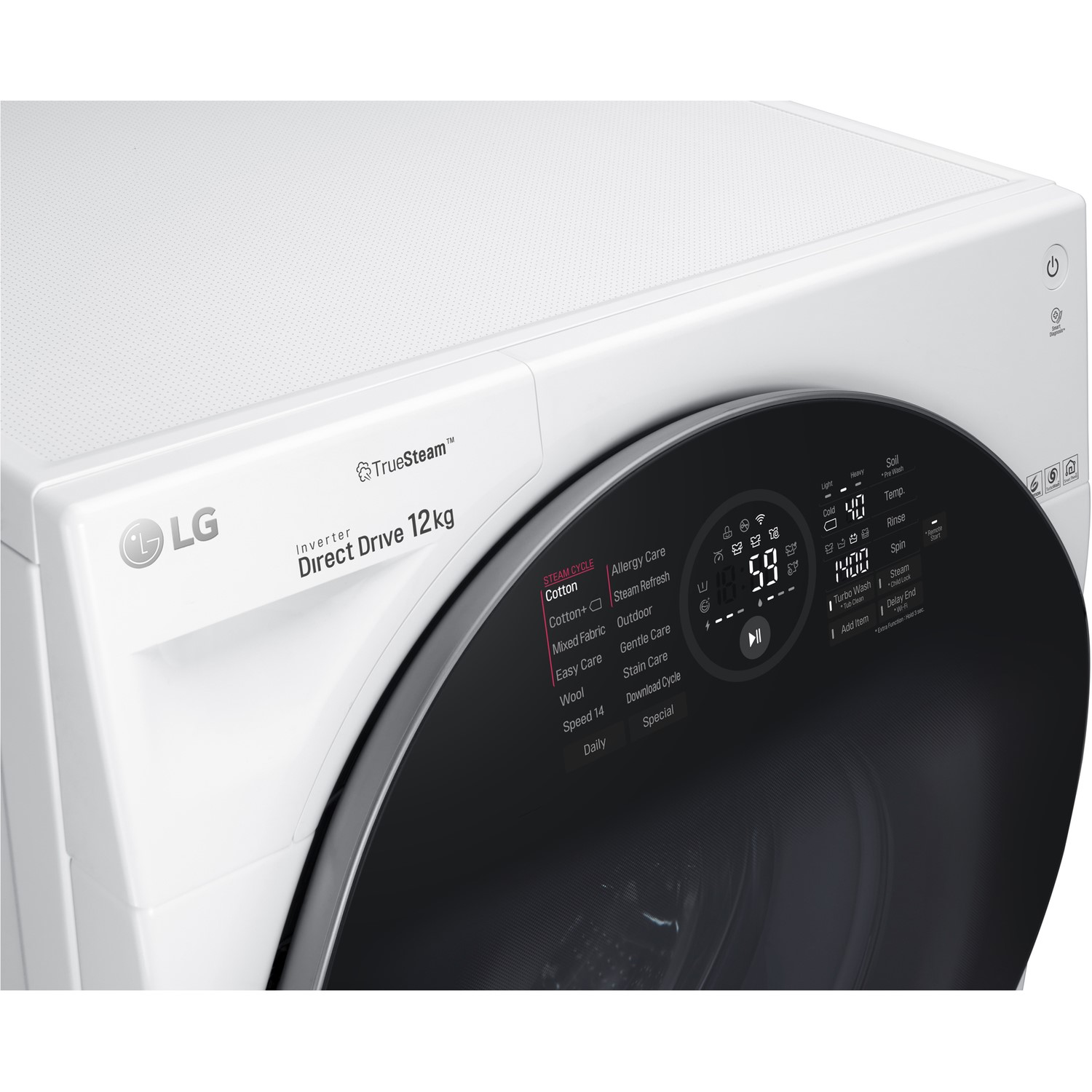 LG FH4G1BCS2 12kg TurboWash Steam Washing Machine - WHITE - Appliance City