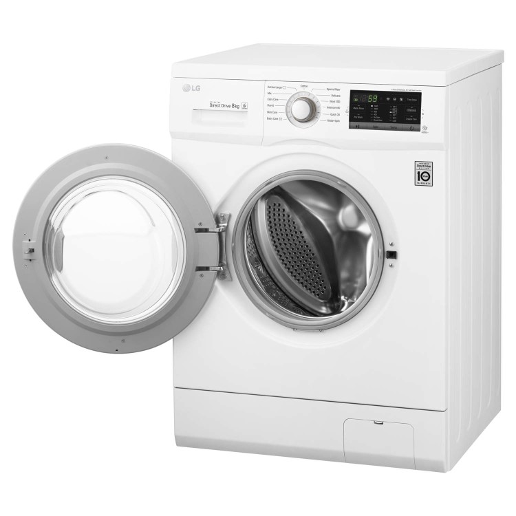 LG FH4G7TDN0 Direct Drive 8kg 1400rpm Freestanding Washing Machine - White