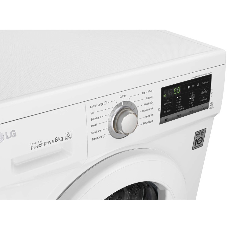 LG FH4G7TDN0 Direct Drive 8kg 1400rpm Freestanding Washing Machine - White