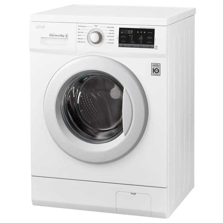 LG FH4G7TDN0 Direct Drive 8kg 1400rpm Freestanding Washing Machine - White