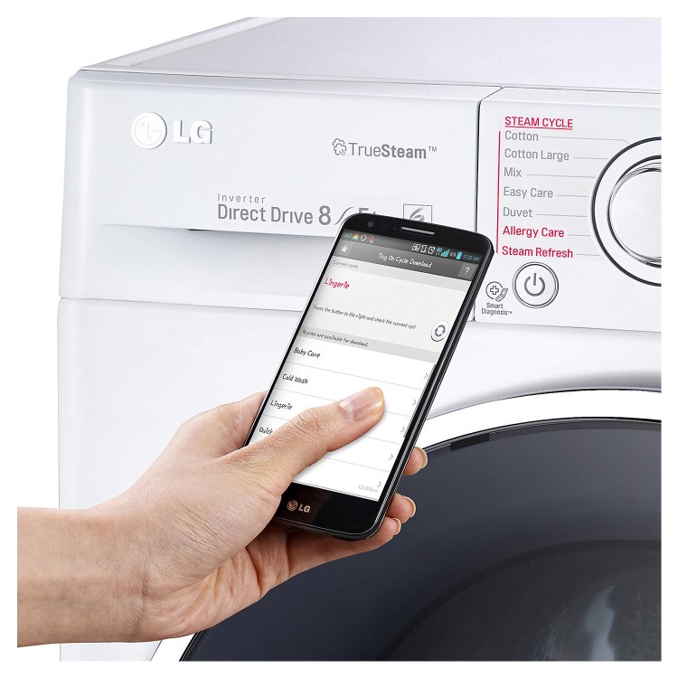 GRADE A2 - LG FH4U2TDH1N DirectDrive 8kg Wash 5kg Dry 1400rpm Freestanding Washer Dryer-White
