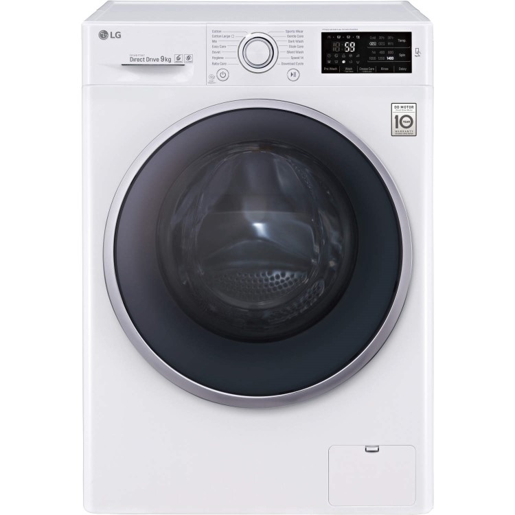 LG FH4U2VDN1 Direct Drive 9kg 1400rpm 6Motion Freestanding Washing Machine White