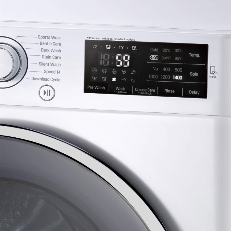 LG FH4U2VDN1 Direct Drive 9kg 1400rpm 6Motion Freestanding Washing Machine White