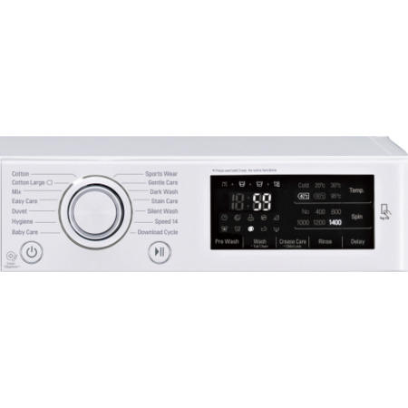 LG FH4U2VDN1 Direct Drive 9kg 1400rpm 6Motion Freestanding Washing Machine White