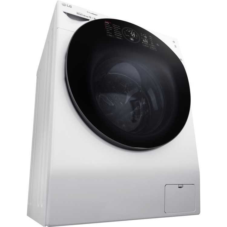 LG FH6G1BCH2N TrueSteam 12kg Wash 8kg Dry Freestanding Washer Dryer - White