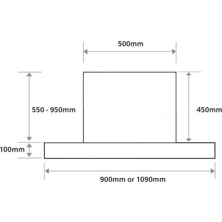 Falcon FHDCT900WHN 90970 Contemporary 90cm Chimney Cooker Hood White And Nickel