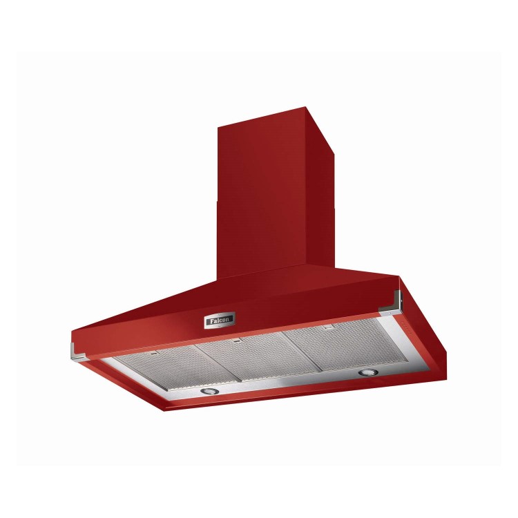 Falcon FHDSE1000RDN 10199 SuperExtract 1000mm Chimney Cooker Hood Cherry Red
