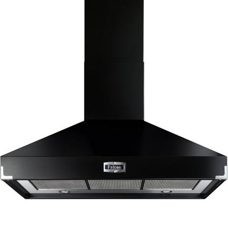 GRADE A1 - Falcon FHDSE1092BLC 90810 Super Extract 110cm Chimney Cooker Hood Black And Chrome