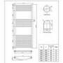 Ellie Chrome Flat Heated Towel Rail Radiator - 400 x 1200mm