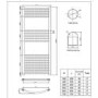 Chrome Heated Towel  Rail Radiator - 1200 x 500mm - Ellie 