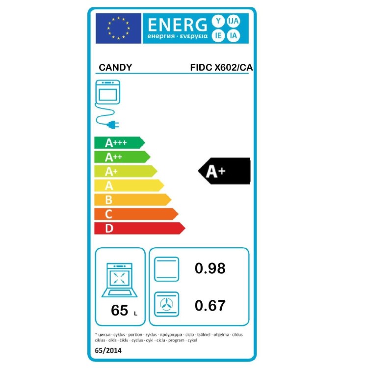 Candy FIDCX602CA Electric Single Oven - Stainless Steel