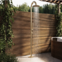 Brushed Brass Outdoor Shower with Pencil Hand Shower 2 Outlets - Fiji