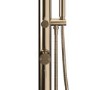 Brushed Brass Outdoor Shower with Pencil Hand Shower 2 Outlets - Fiji