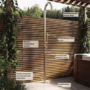 Brushed Brass Outdoor Shower with Pencil Hand Shower 2 Outlets - Fiji