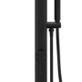 Black Thermostatic Outdoor Shower with Pencil Hand Shower 2 Outlets - Fiji