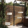 Black Thermostatic Outdoor Shower with Pencil Hand Shower 2 Outlets - Fiji