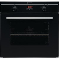 Indesit FIM33KABK Fanned Electric Built In Single Oven With Programmable Timer In Black