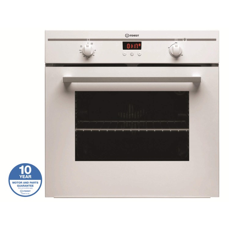 Indesit FIM33KAWH Fanned Electric Built In Single Oven with Programmable Timer in White