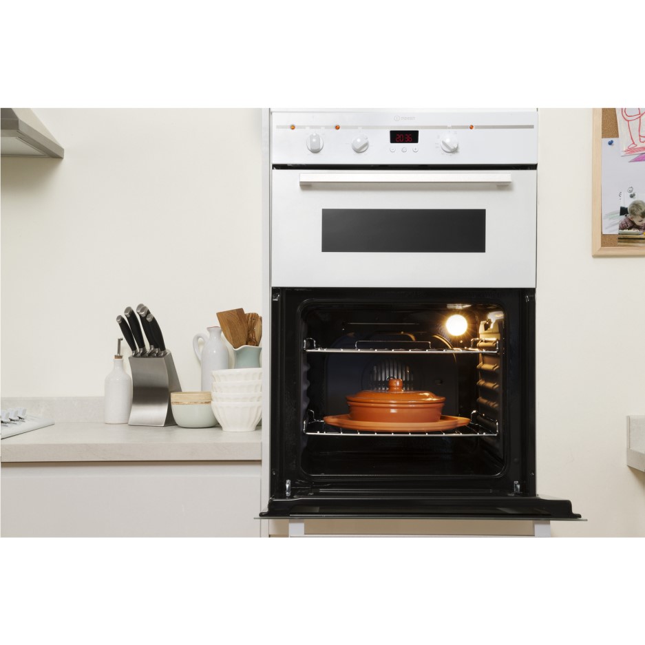 Indesit FIMD23WHS Electric Builtin Double Oven White Appliances Direct