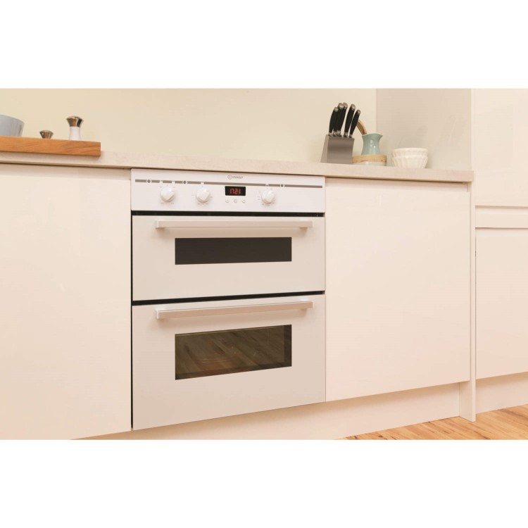 Indesit FIMU23WH Electric Built Under Double Oven in White