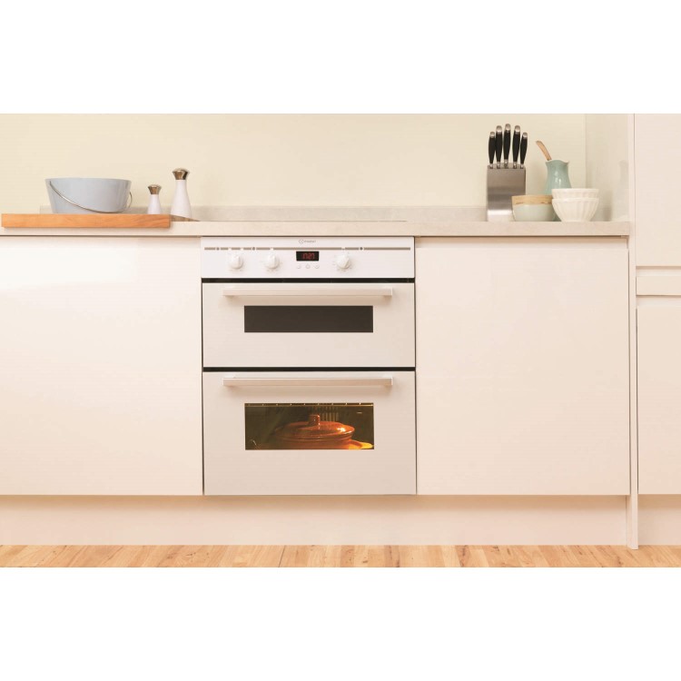 Indesit FIMU23WH Electric Built Under Double Oven in White