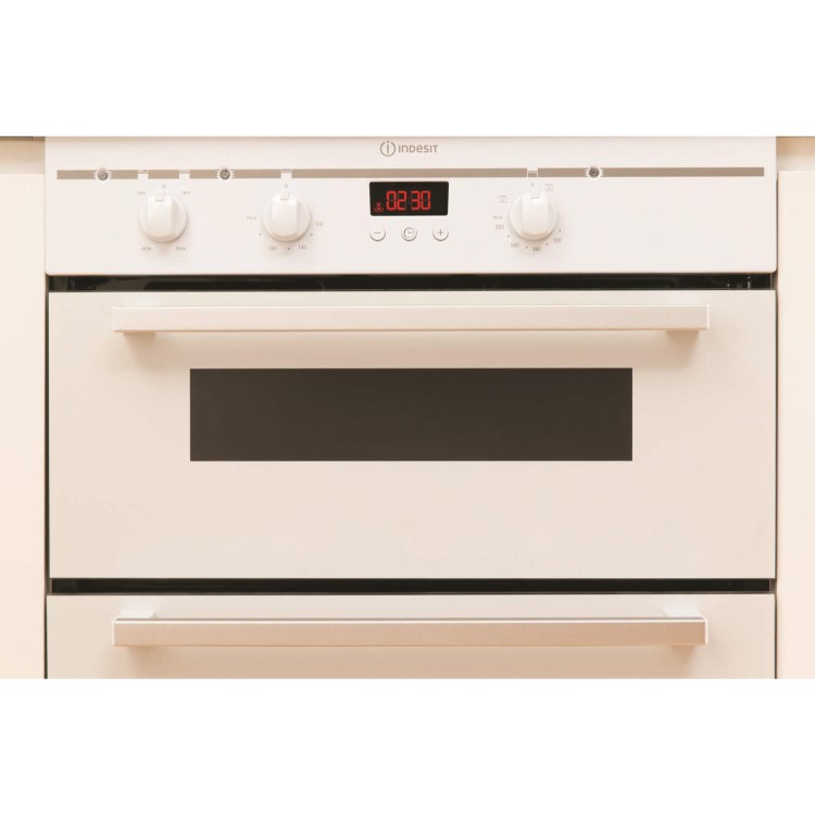 Indesit FIMU23WH Electric Built Under Double Oven in White