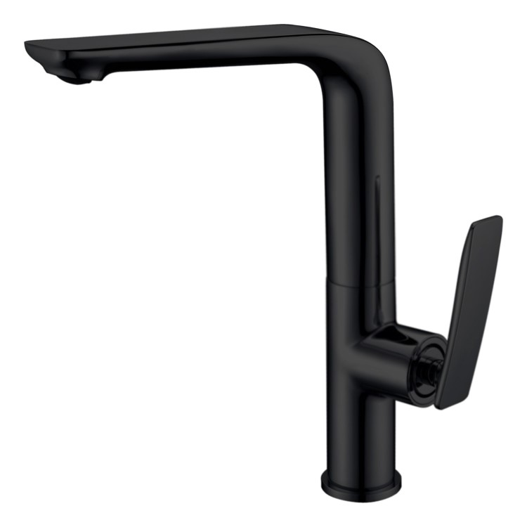 1.5 Bowl Black Granite Composite Undermount Kitchen Sink with Mixer Tap Set - Enza