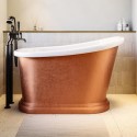 FLOR1300CO Copper Effect Roll Top Deep Freestanding Bath 1300 x 720mm - Florence