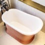 Copper Effect Roll Top Deep Freestanding Bath 1300 x 720mm - Florence