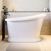 White Roll Top Deep Freestanding Bath 1300 x 720mm - Florence White Roll Top Deep Freestanding Bath 1300 x 720mm - Florence