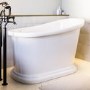 White Roll Top Deep Freestanding Bath 1300 x 720mm - Florence
