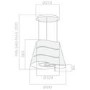 90 Elica FLOW Flow Ceiling Mounted Decorative Island Cooker Hood