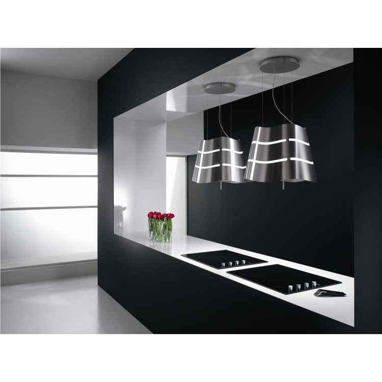 90 Elica FLOW Flow Ceiling Mounted Decorative Island Cooker Hood