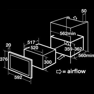 CDA FM2BL Frame Kit for Black 28 Litre Microwave
