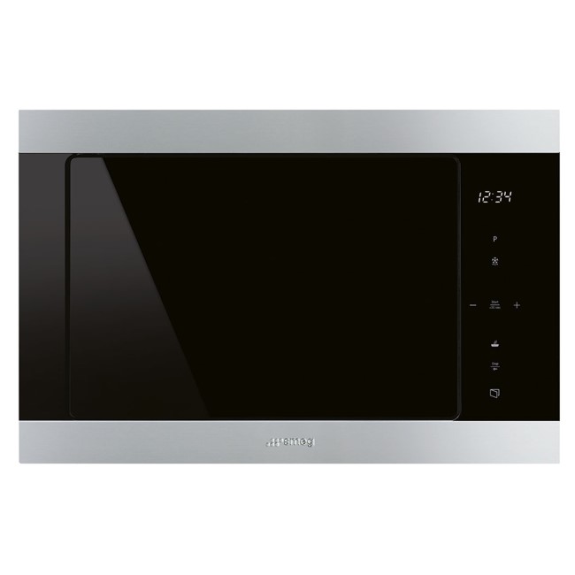 GRADE A1 - Smeg FMI325X 25L Classic Built-in Microwave with Grill Stainless Steel