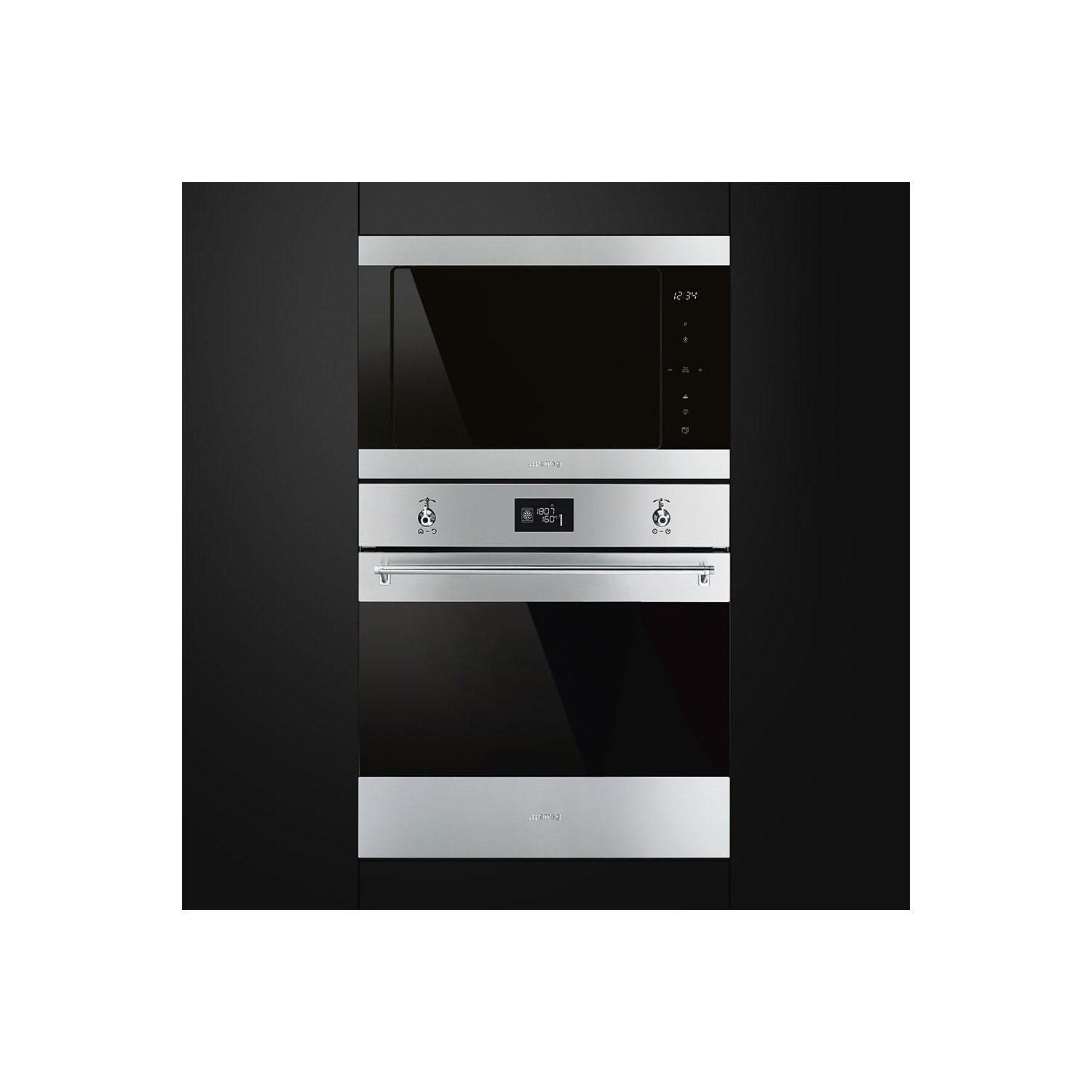 Smeg FMI325X 25L Classic Builtin Microwave with Grill Stainless Steel